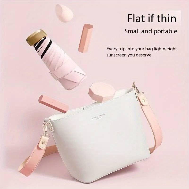 Image of ๐ช๐ข๐ข๐ ๐ญ๐ฌ UV Travel ๐ ๐ถ๐ป๐ถ ๐๐ผ๐น๐ฑ๐ถ๐ป๐ด Ultra Compact pastel ๐จ๐บ๐ฏ๐ฟ๐ฒ๐น๐น๐ฎ with Case, Manual Open ๐ฒ ๐ฅ๐ถ๐ฏ๐ Lightweight ๐ฃ๐ผ๐ฟ๐๐ฎ๐ฏ๐น๐ฒ, Small Sun & Rain ๐ฃ๐ผ๐ฐ๐ธ๐ฒ๐ ๐จ๐บ๐ฏ๐ฟ๐ฒ๐น๐น๐ฎ for Men and Women- Use in ๐ฅ๐ฎ๐ถ๐ป & ๐ฆ๐๐บ๐บ๐ฒ๐ฟ