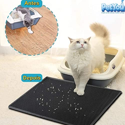 Tapete Higiênico Premium Para Caixa De Areia Gato Dupla Camada Impermeável Tamanho G Grande 75 x 55