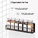 Churboro 4 Pack Magnetic Spice Rack Organizer with 24 Glass Spice Jars-Moveable Magnetic Shelf for Refrigerator- 4 oz Spice Containers with Labels, Medium, Metal Black