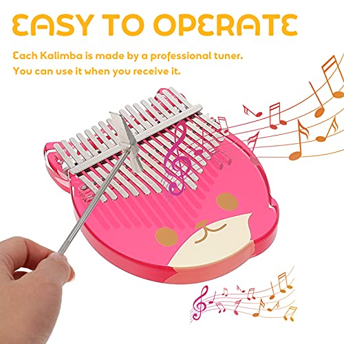 Generic 1 Set 17- Key Kalimba Duim Piano Cartoon Acryl Mbira Toetsenbord Vinger Piano Draagbare Muziekinstrument Voor… - Image 6