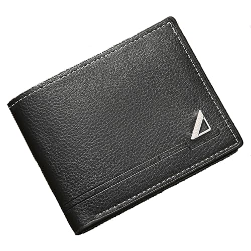 Image of Slim Wallet for Men with Coin Purse, Minimalist Wallet with Zipper, Bifold Mens Wallets with Credit Card Holder, PU Leather Men's Wallet with Money Clip, Carteras Para Hombres (BLACK Z)
