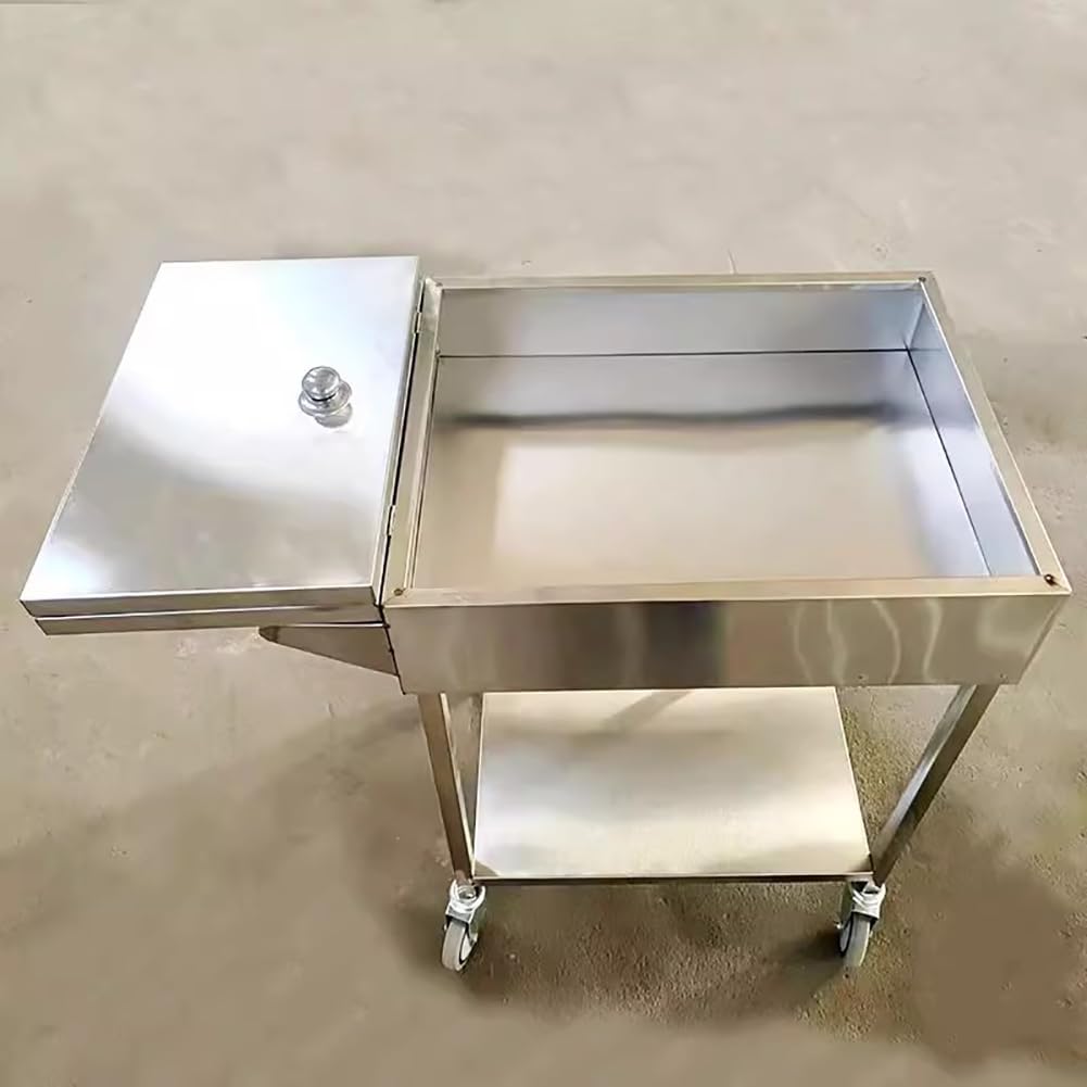 Estante De Exhibición De Condimentos De Acero Inoxidable con Ruedas, Carrito De Especias Simple, Estante Vertical para Almacenar Especias, Dispensador De Condimentos para Buffet,A