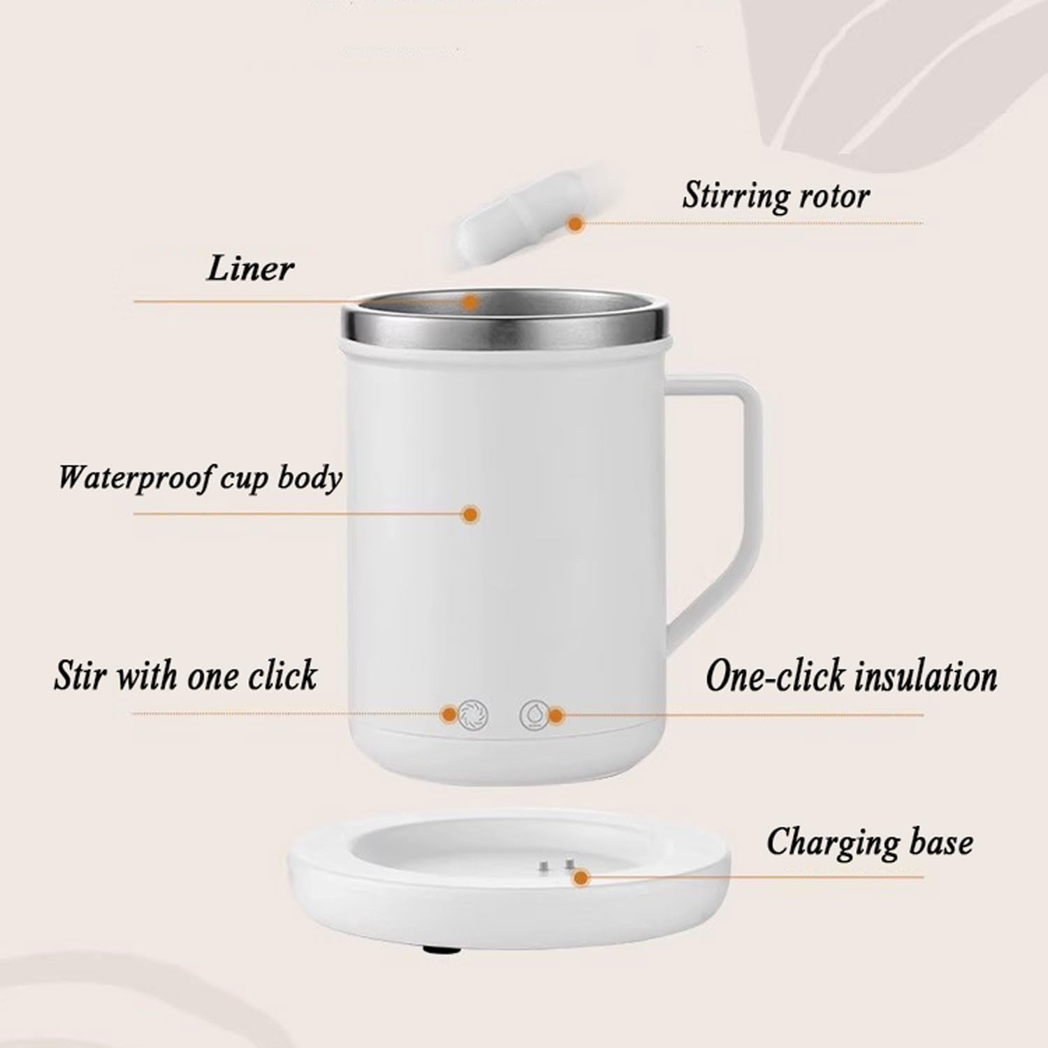 Tasse mélangeuse Automatique, 400Ml, Tasse à Agitation Automatique, Shaker électrique protéines