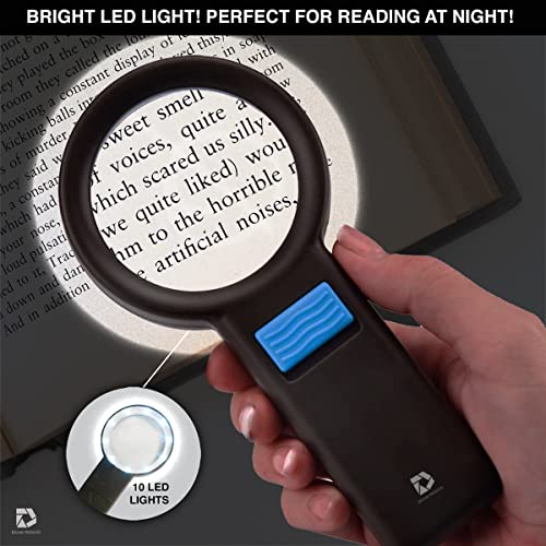 Loupe éclairée Deluxe Products DP-7559 avec 10 LED pour lecture