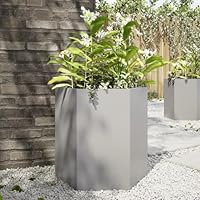 Hovothy Pflanzkübel Aus Cortenstahl 40x40x40cm – Rustikales Hochbeet Für Balkon, Terrasse & Garten
