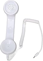 Vista 12 de Teléfono retro auricular, receptor de teléfono celular de mano a prueba de radiación multifunción para teléfonos móviles, computadoras (negro)