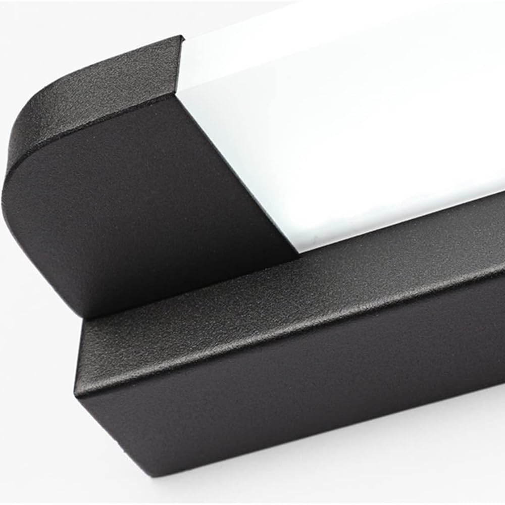 Lampada Specchio Moderna Lunga, Applique Bagno LED Luce per Specchio Orizzontale per Trucco e Rasatura(Black(3000K),46cm/18.11in)