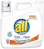 all Liquid Laundry Detergent, Free Clear Oxi, 141 Ounces, 79 Loads