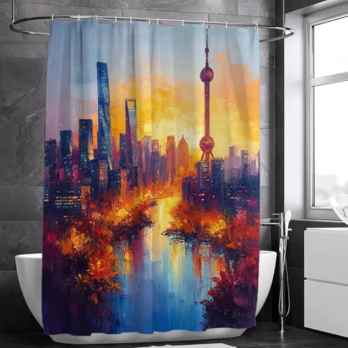 Rideaux salle de bain séchage rapide en polyester imperméable 90x180 - 4