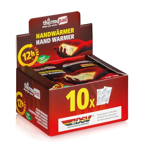 Thermopad Handwärmer | kuschlig weiches Wärmekissen | 12 Stunden wohltuende Wärme von 55°C | angenehme Taschenwärmer | 10 Paar