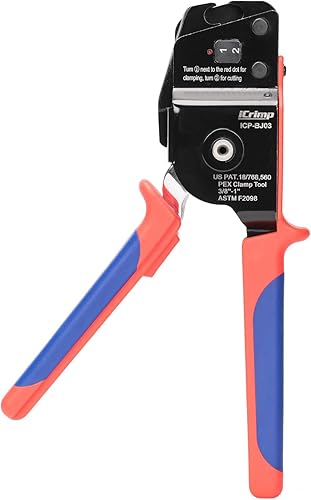 Miniatura 13 de iCRIMP KIT-1096D Kit de herramientas de abrazaderas de cincha PEX para abrazaderas de cincha PEX de 3/8 a 1 pulgada, con 20 piezas de anillos