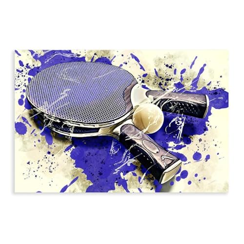 Tischtennis-Leinwand-Poster, Schlafzimmer, Dekoration, Landschaft, Büro, Raumdekoration, Geschenk, 30 x 45 cm
