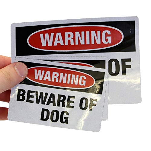 SmartSign "Warning - Beware of Dogs" Sign and Label (Reflective Adhesive Decal Set1) by SmartSign - Image 4
