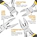 HOTECHE 4.5-Inch 4PCS Mini Pliers Set - Professional Cr-V Steel Precision Tools with Non-Slip Grips - Includes Combination, Long Nose, Diagonal & End Cutting Pliers for Electronics, Jewelry & Crafts