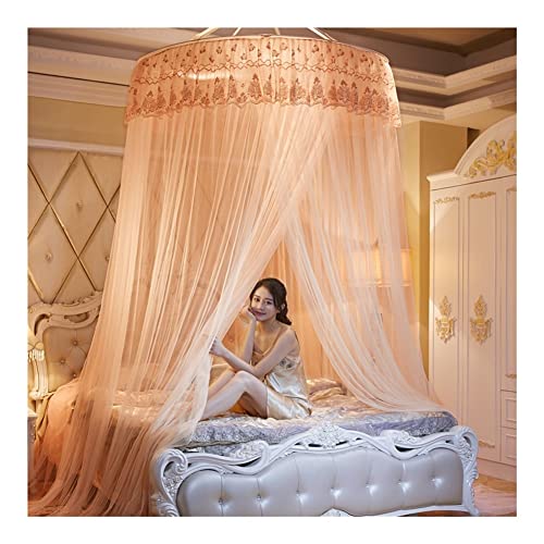 Ciel de lit moustiquaire fille rose à suspendre pour décoration chambre enfant