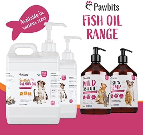 Pawbits 2.5 Litre Scottish Salmon Oil For Cats & Dogs - Natural Omega 3+6+9, Healthy Coat & Immune System