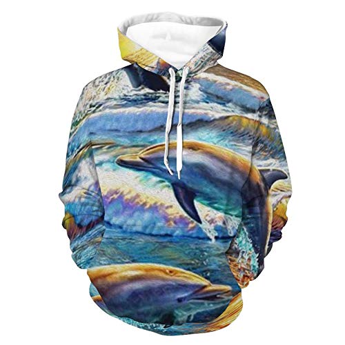 AERICKON Unisex Long Sleeve Pullover Hood Lightweight Womens Mens Fashionable Comfort Hooded T-Shirts with Pocket