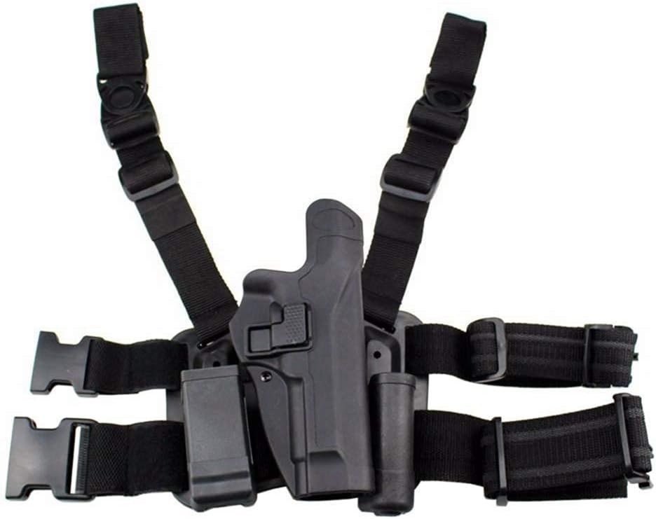 Quick Tactical Right Hand Paddle Belt Leg Thigh Hard Drop Level 2 Holster