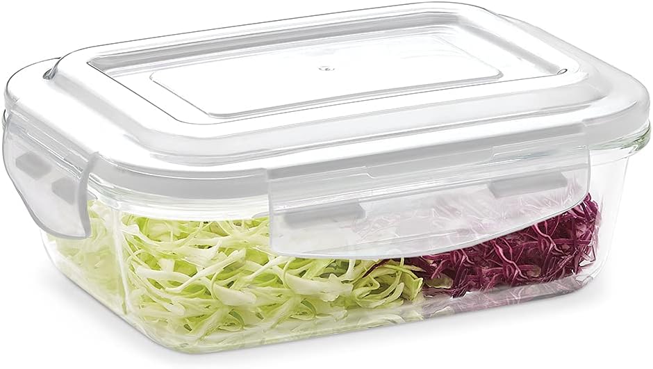 Klip N Store Glass Storage Container For Kitchen With Air-Tight Lid, Microwave & Oven Safe, Rectangular, (2.0 Litre)
