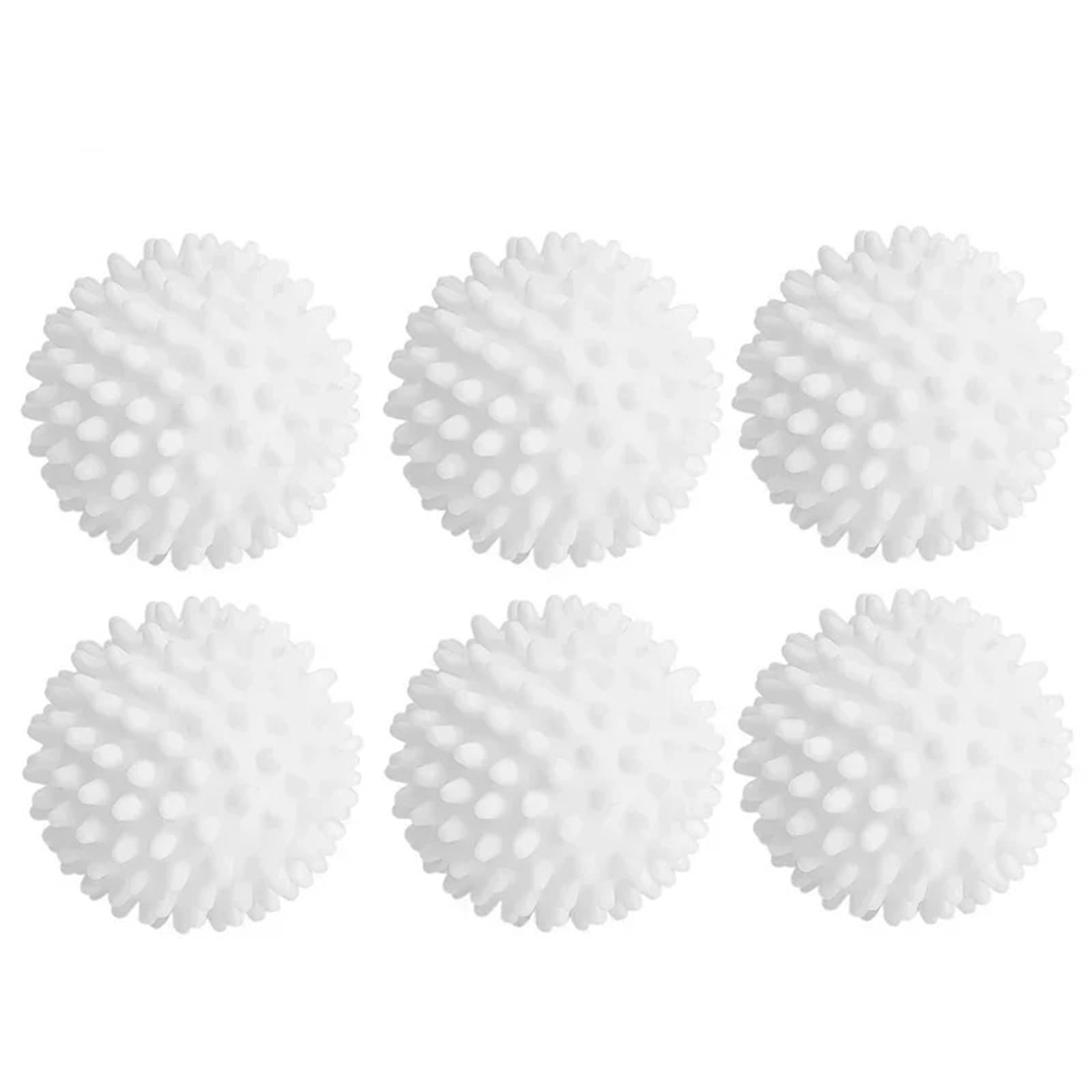 Tumble Dryer Balls, Laundry Balls Multicolor 6 Pcs(White 6pcs)