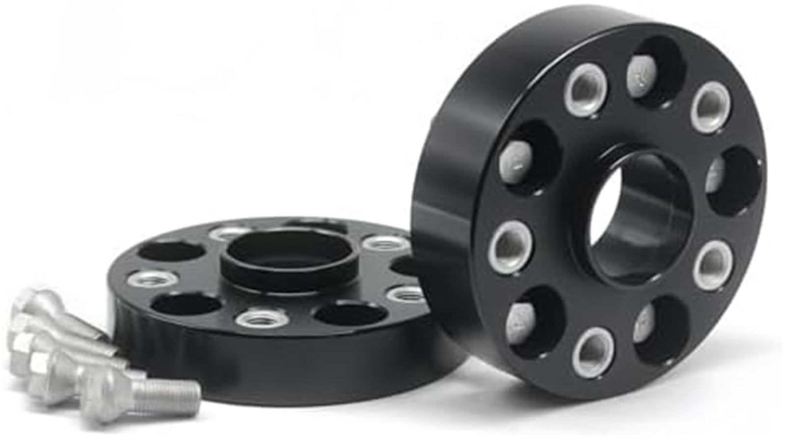 Dystans koła zawieszenia Adaptery dla kół 2 szt. Zestaw dystansowy z 5 końcówkami, Volvo, Jaguara, Landa, Rovera Universal Car(BLACK 2PCS 20mm M14x1 5)