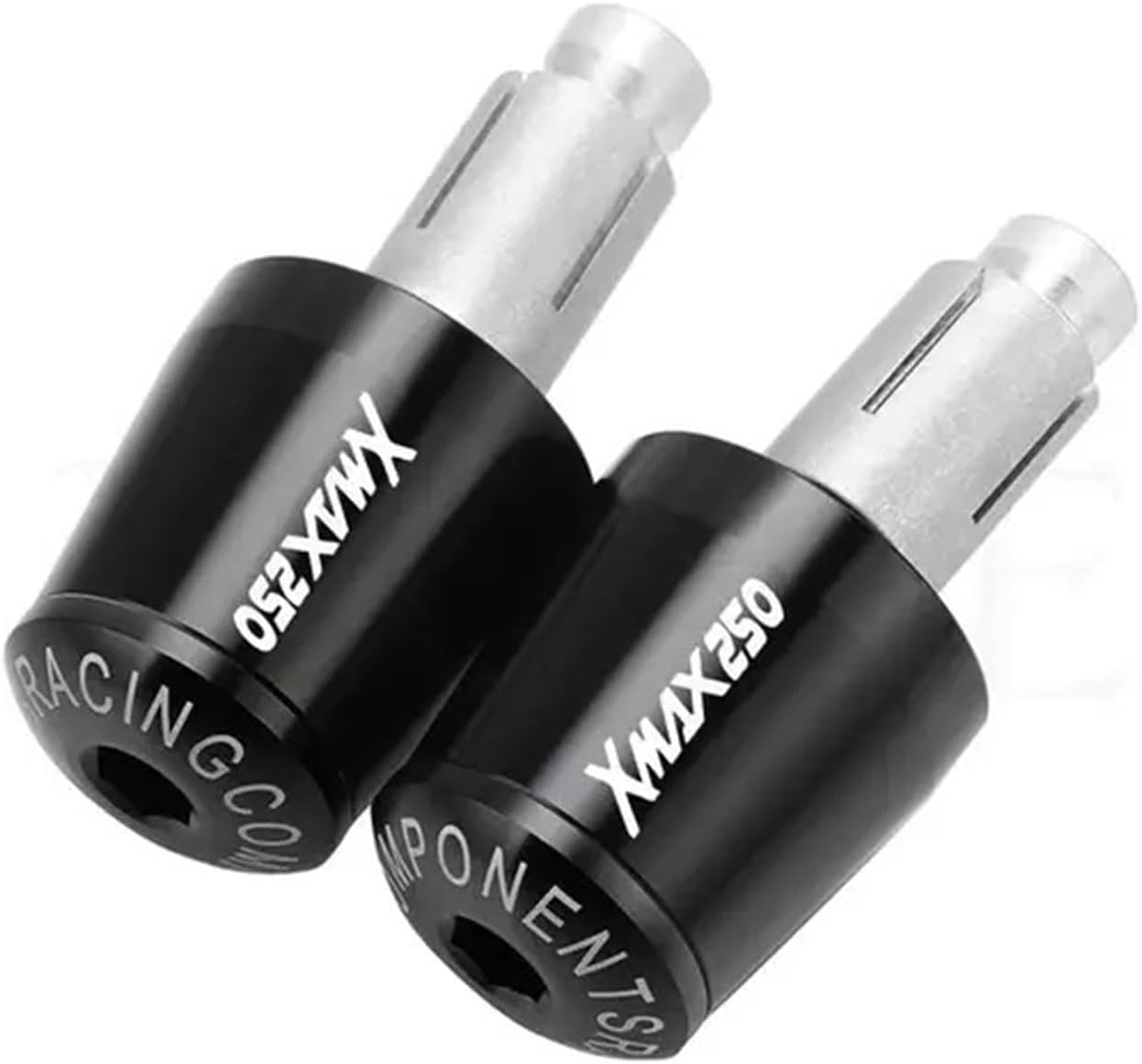 Dla XMAX250 XMAX125 XMAX200 XMAX400 Kierownica Motocykla Uchwyty Czapka Wtyczka Ręczna Zaślepka (Kolor : Black black, Rozmiar : 1)
