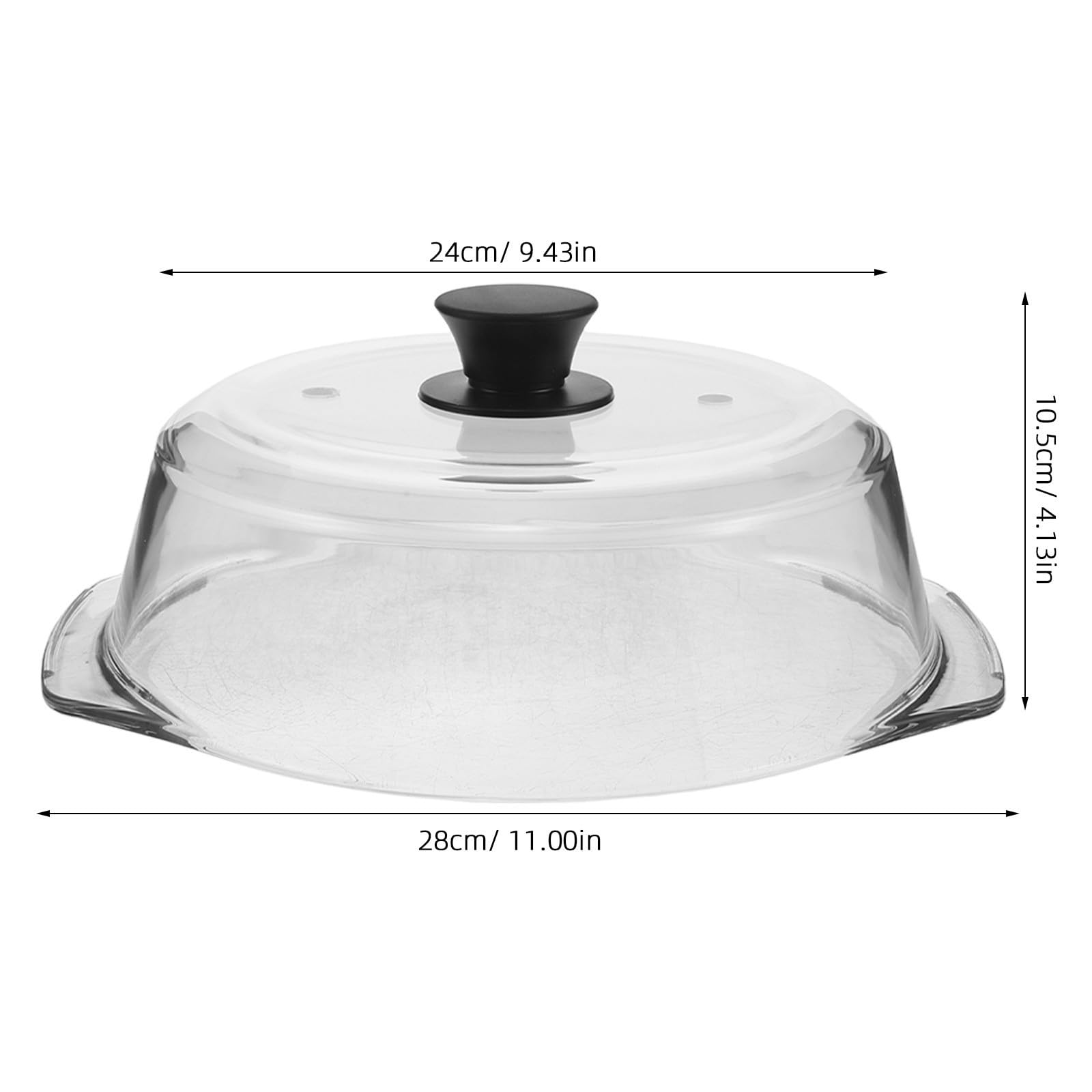 Mikrowellen Spritzschutzdeckel aus Borosilikatglas, Transparent