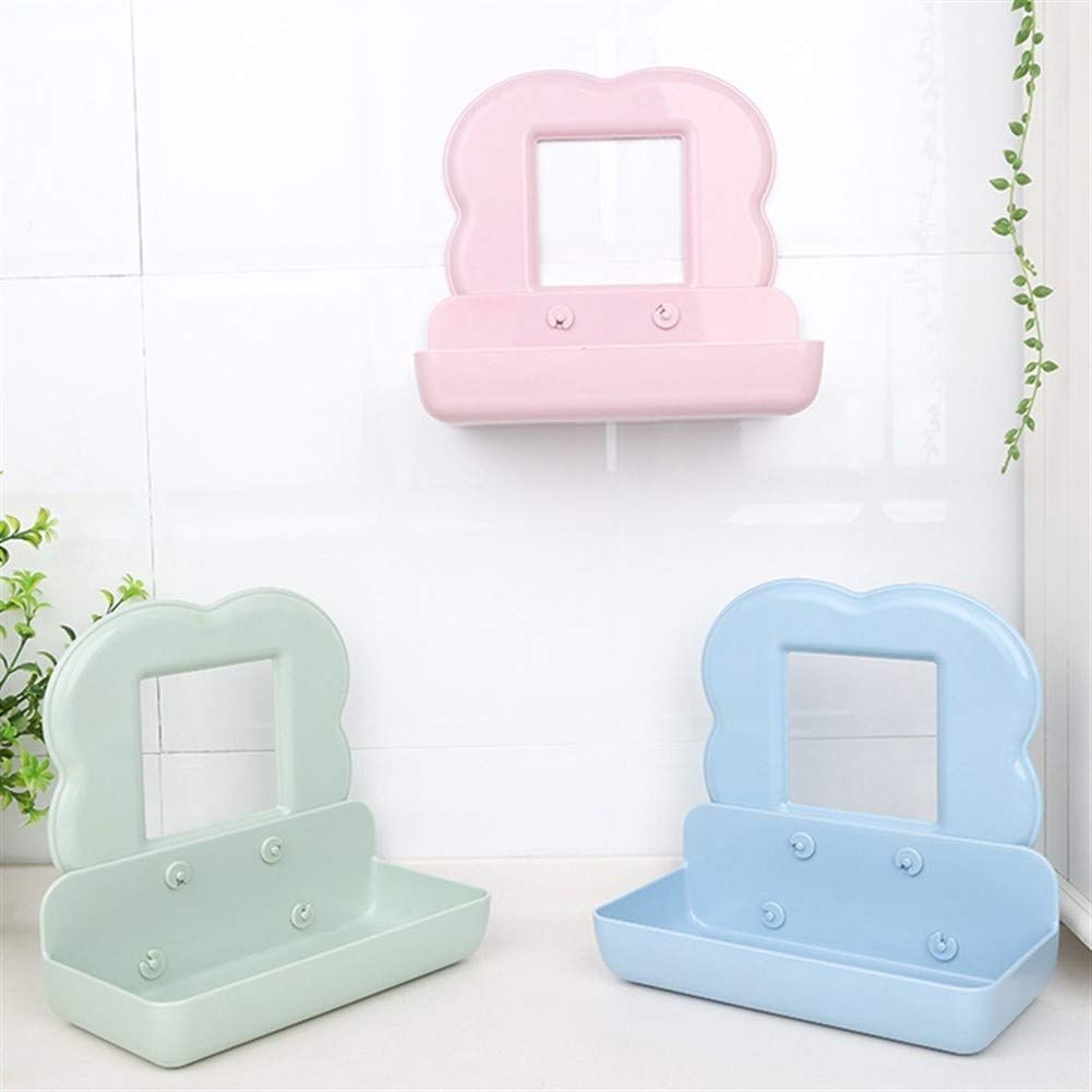 Porte-organisateur salle de bains rose pour recharger son portable sous la douche proprement
