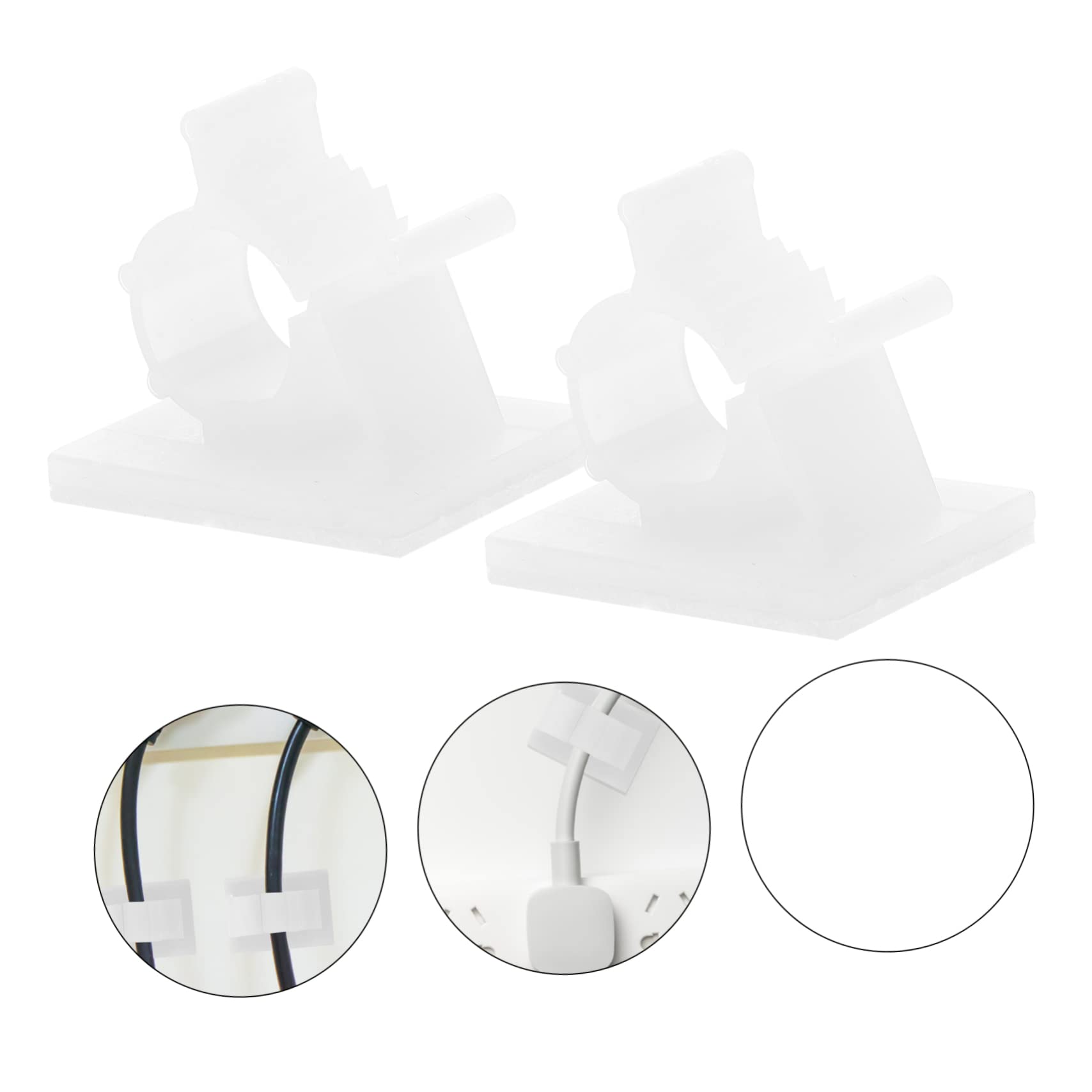 UPKOCH 2 Sätze Kabelhalter Kabelclips Selbstklebende Drahtclips Für Schreibtischkabel-organizer 100 Stück * 2