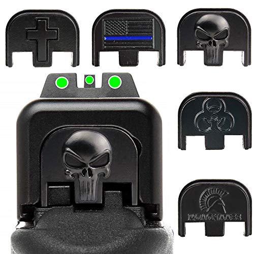 TOFEIC 3D Magwell Rear Cover Slide Back Plate Compatible with Glock 17-41 44 45 Gen 1-5 (3D Skull)