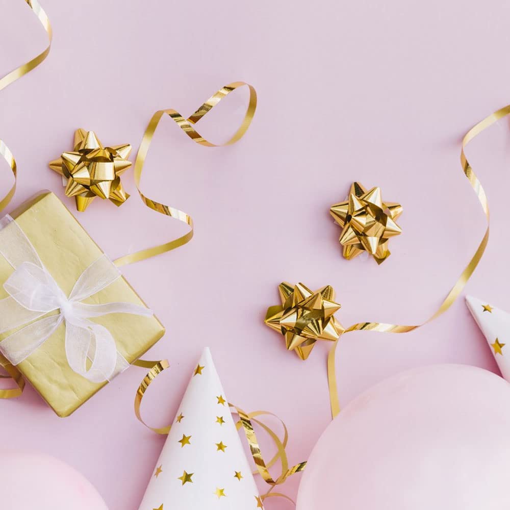 Jonami Lazos de Regalo Pequeños Autoadhesivos Holográfico Multicolor para Navidad