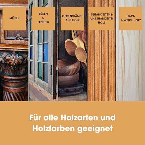 Furniture Clinic Bienenwachspolitur für Holz und Möbel – 200 ml – natürliches Bienenwachs für alle Holzarten und Farben