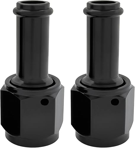 Miniatura 5 de YSIL 6AN hembra a 516 "OD Barb Adaptador de montaje de aluminio giratorio de 90 grados, conector de extremo de manguera de bloqueo de empuje, negro,