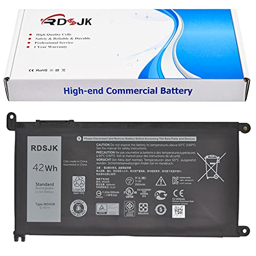WDX0R Laptop Battery for Dell Inspiron 15 5565 5567 5568 5570 5578 7560 7570 7579 7569/13 5368 5378 5379 7368 7378 14-7460/17-5770 7569 7579 Series 3CRH3 T2JX4 FC92N CYMGM WDXOR Y3F7Y C4HCW 11.4V 42Wh