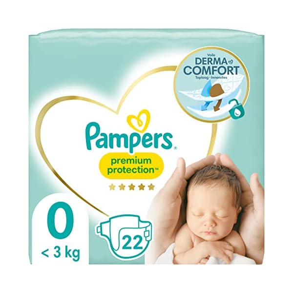 Pampers Baby Windeln Größe 0 (<3kg) Premium Protection, Newborn Micro, bester Komfort und Schutz für empfindliche Haut…