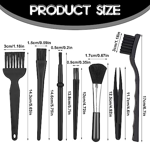 ASTER 7 Stück Tastaturpinsel Nylon Pinsel Bürsten Set, Antistatische ESD Bürste Tastatur Reinigungs, PC Reinigungsbürste für Reinigung PC, Tastatur, Leitfähigen Boden, Leiterplatte, Motherboards