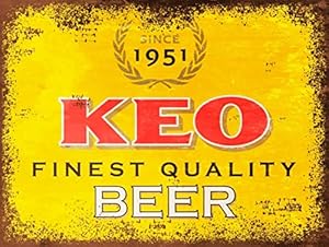 Tin Sign Vintage Retro Man Cave Bar Pub Schuppen Neuheit Geschenk Aluminium Metall Blech Wanddekoration Schild – Keo Zypern Pilsner Bier Lager Werbung Rustikal