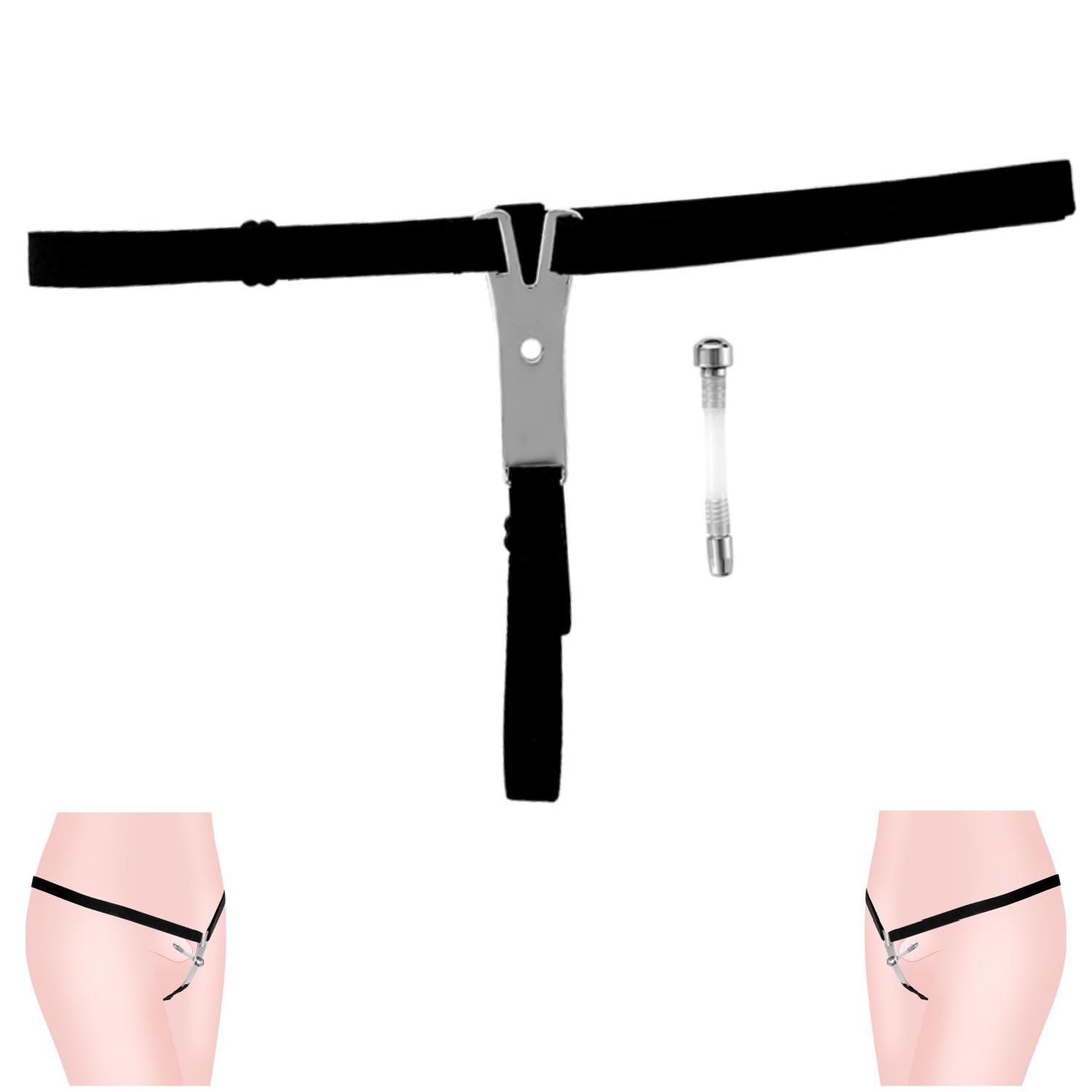 Wearable Urethral Sounds Urethral Sounding Rod for Man Penis Plugs with Adjustable Waist Belt Adult Sex Toys Male