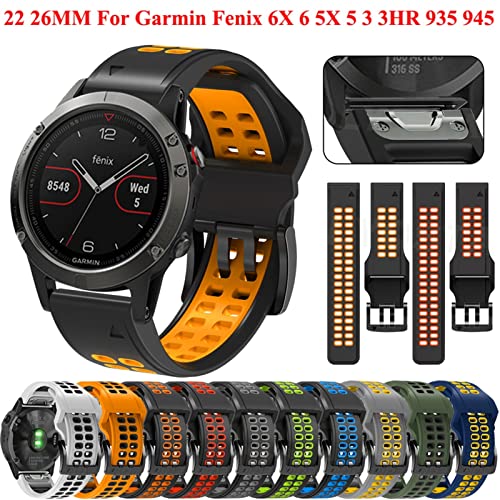 Bracelet en silicone agate premium pour Garmin Fenix 5 Plus 945
