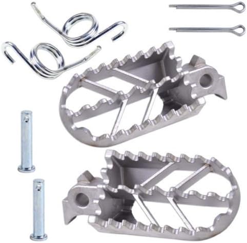 Frontal plateado reposapiés reposapiés Ajuste para Honda Kawasaki Yamaha motocicleta Pedal