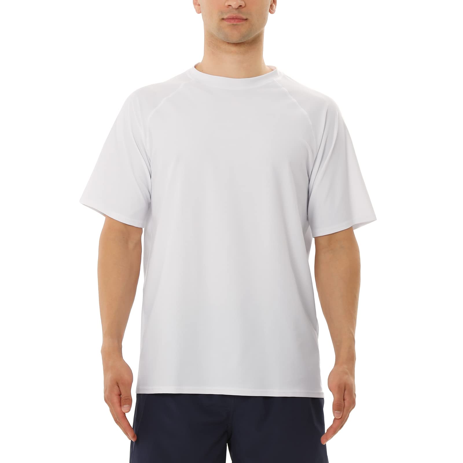 MASOCIO Maglia Anti UV da Uomo Maglietta Maniche Corte UPF 50+ Protezione Solare Costume da Bagno Rash Guard Asciugatura Rapida