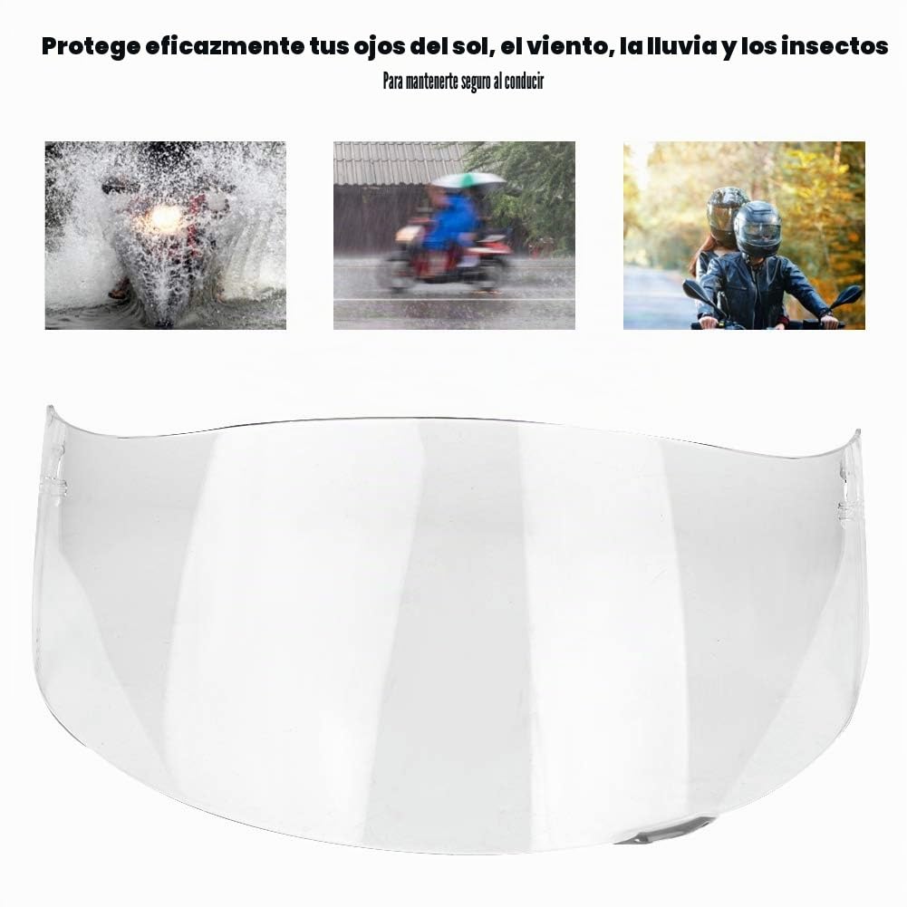 Akozon Casco de Visera de Motocicleta, Escudo Facial Completo Lente del Casco Parabrisas para AGV K1 K3 SV K5 K5-S(Transparencia)