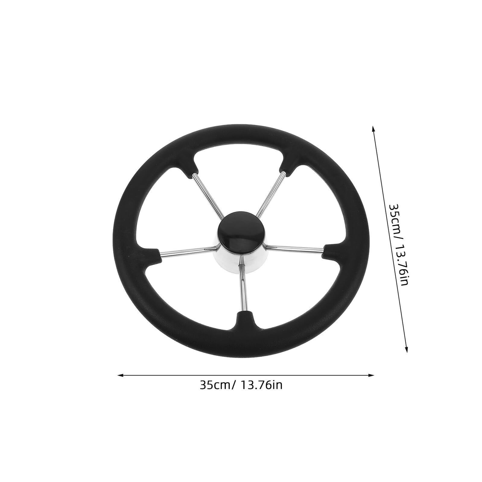 Timone per Yacht in Acciaio Inox 13,5 Pollici Nero