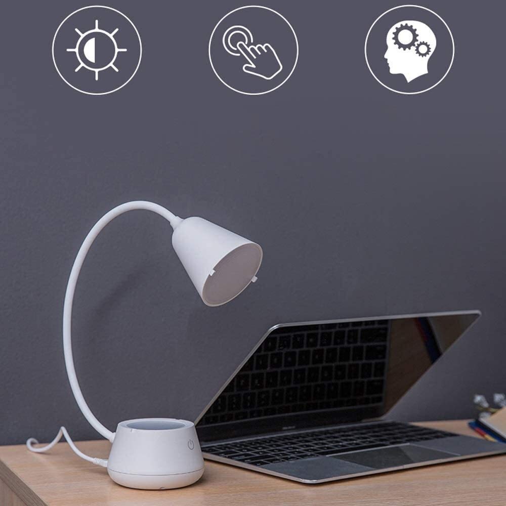 DieffematicTD Lampa biurkowa Przenośna lampa stołowa oczu, gęsiąnik, ściemnialna lampa stołowa składana - port ładowania USB, kontrola czujnika dotykowego, kemping zewnętrzny, przenośne ładowanie, ela