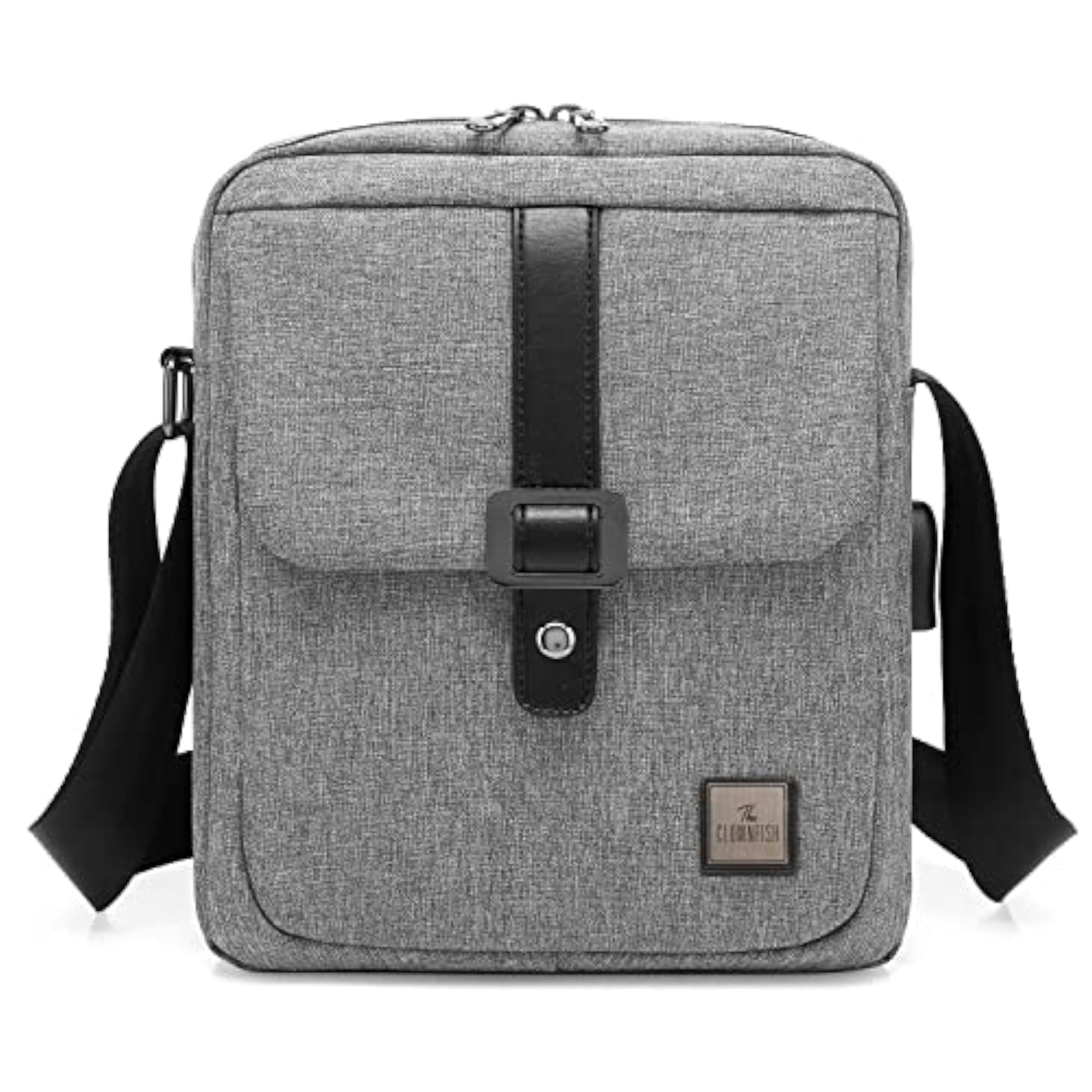 Unisex Water Resistant Tablet Sling Bag with USB