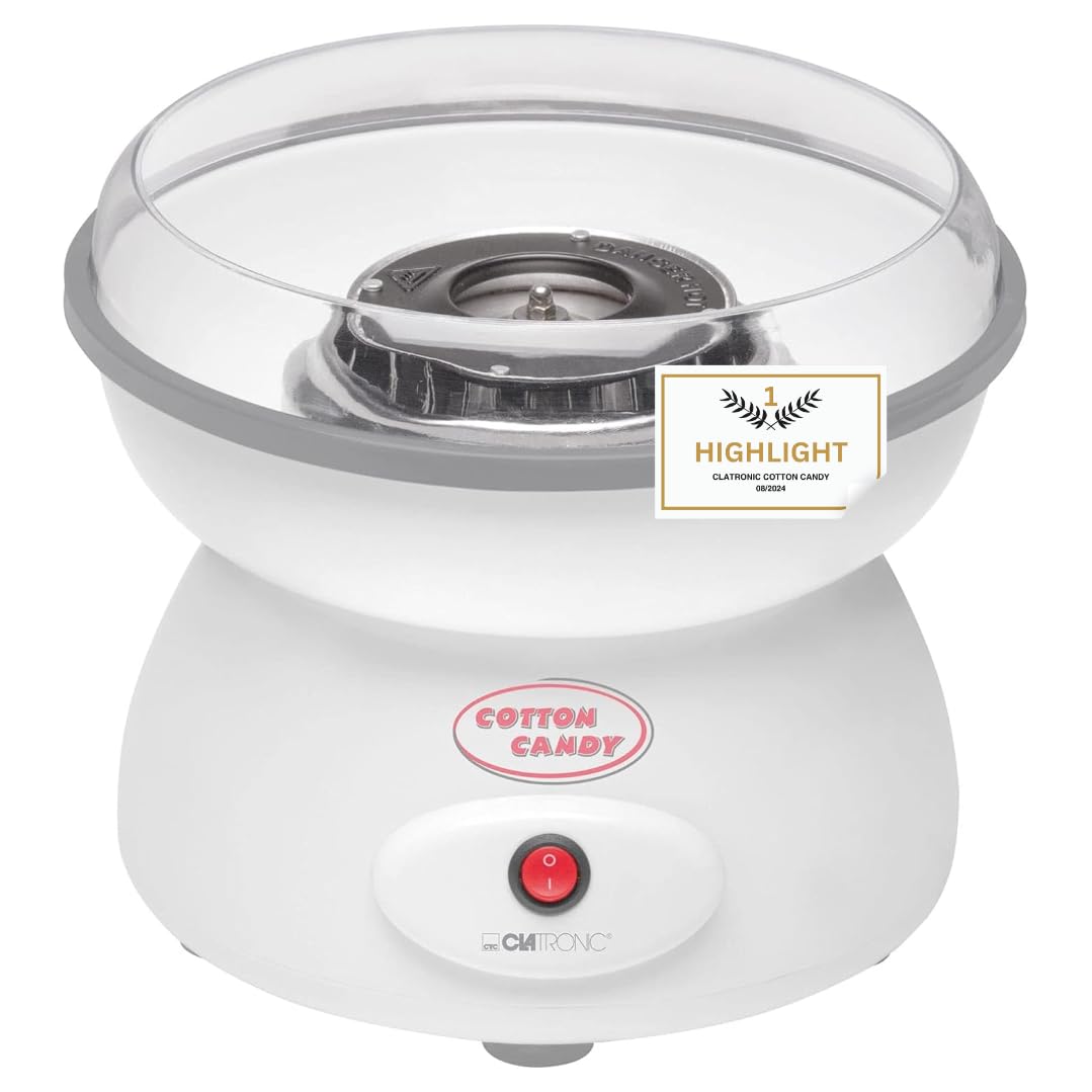 Zuckerwattemaschine 500 Watt Spritzschutz Spülmaschinengeeignet Große Schale