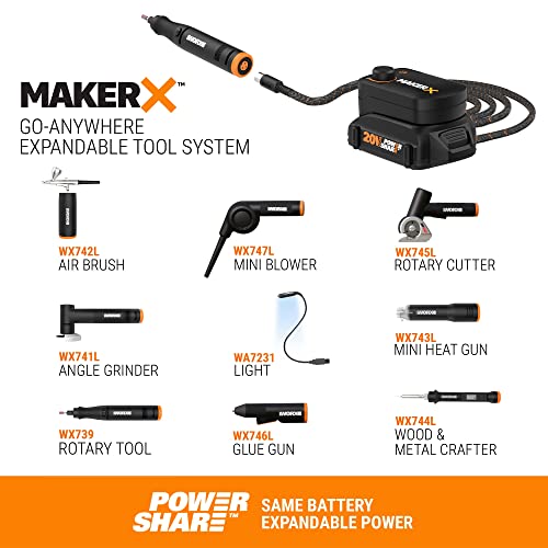 Worx WX746L.9 20V MAKERX Hot Glue Gun (Tool Only) - image 2