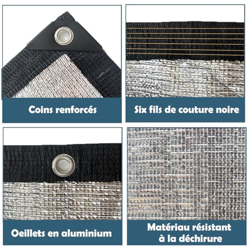 Filet ombrage jardin plante et protection solaire voiture 3x5m - 5