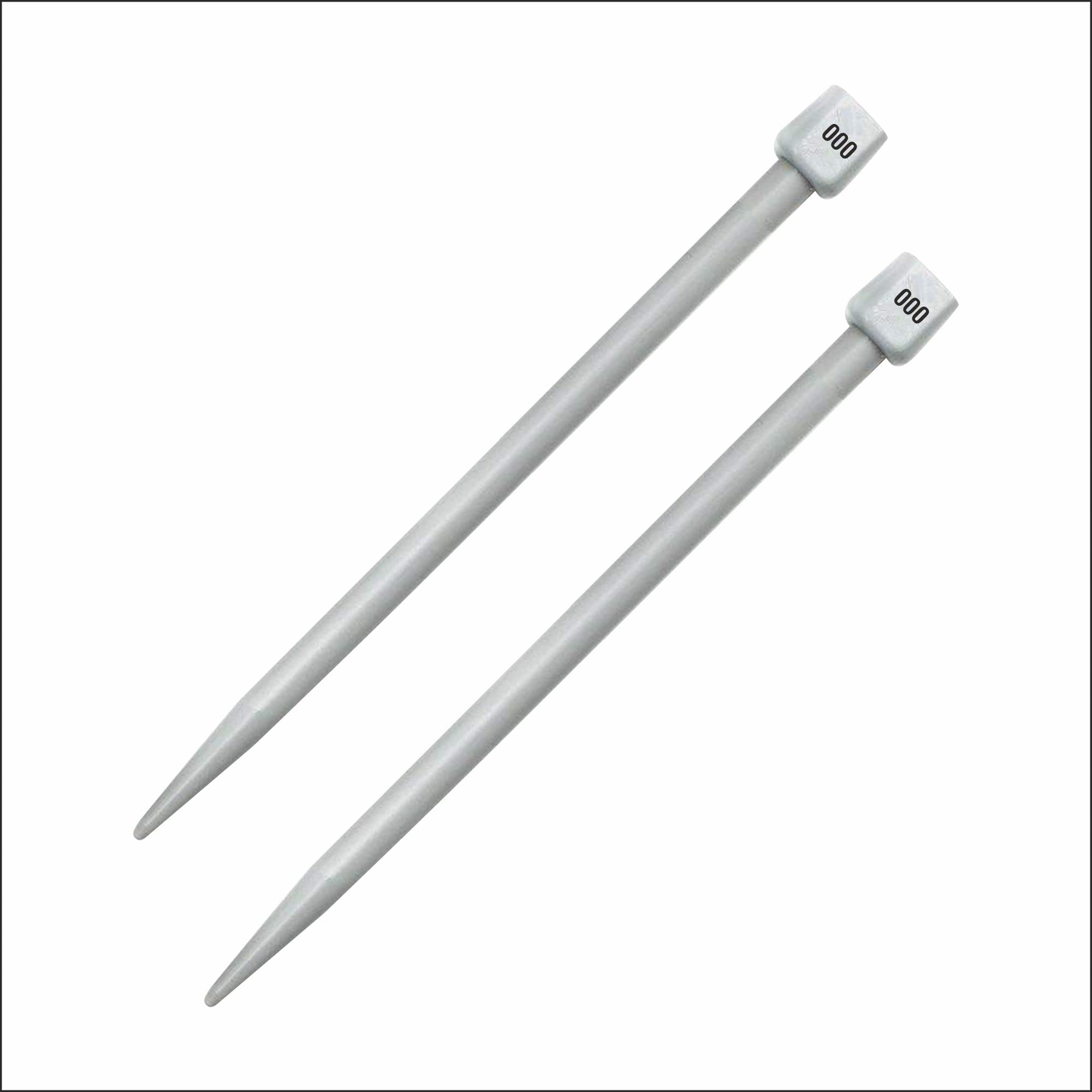 Jyoti Knitting Pin - Plastic (2 Pairs of Flat Knob of 14 Inches / 35cm of Size 000), Crafting Weaving Pins, Round Blunt Yarn Needles, Used for Sweaters, Scarves, and Woolen Fabrics - Pack of 2-image-48
