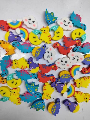 Image of 25 PCS Multi-Color Cartoon Eraser Set Box | School & Artist Eraser | Stylish Designer Gift Set (QW3)